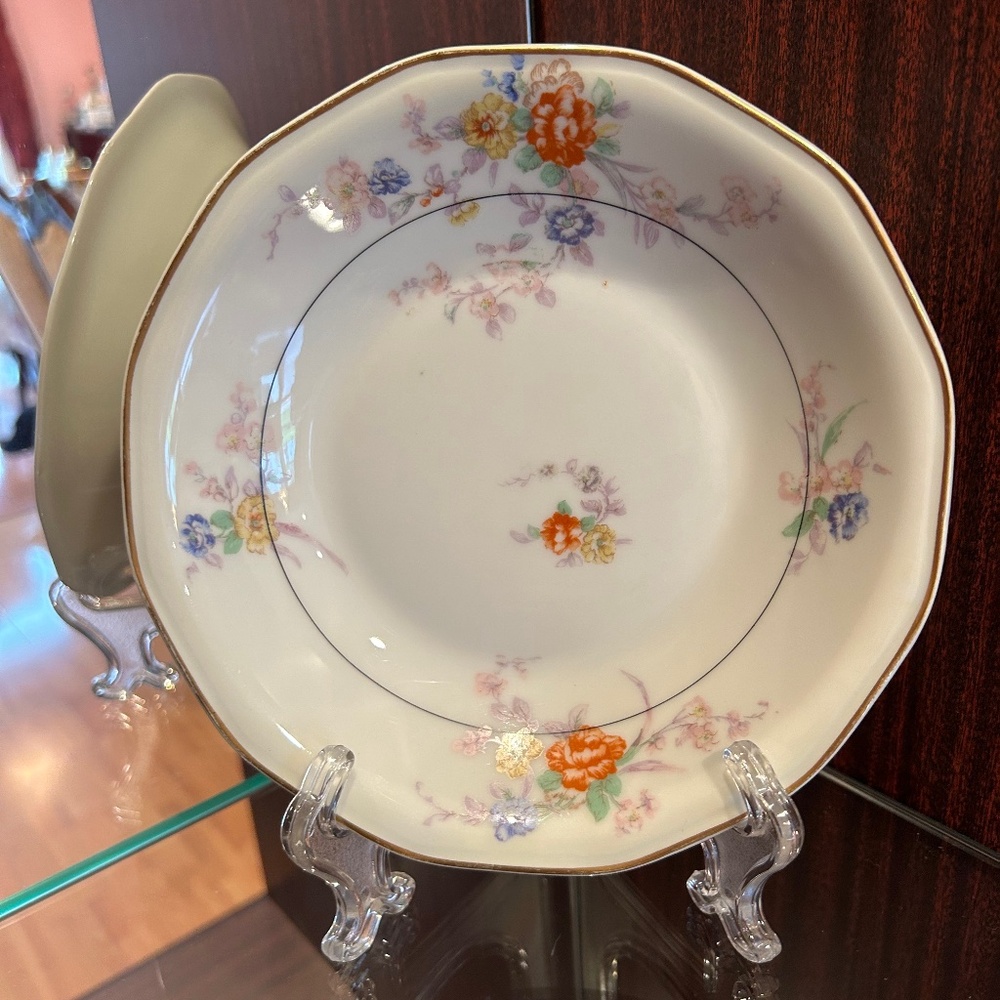 Vintage Theodore Haviland Limoges France Jewel Cereal Bowls - Set of 6